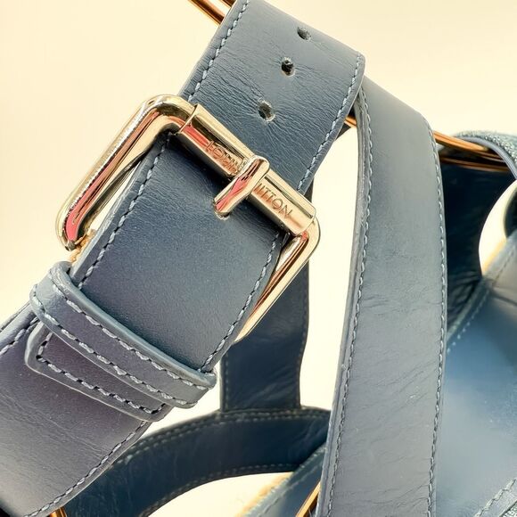 Louis Vuitton Monogram LV Denim Leather Sandals Espadrilles Flats Size 37, 7 - Picture 8 of 14
